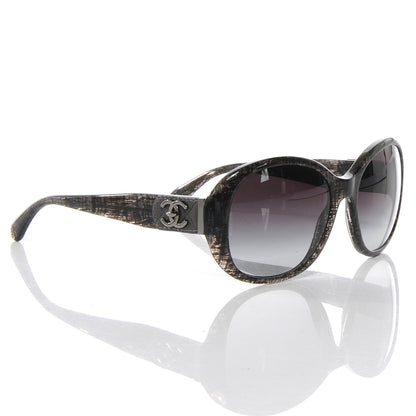 Chanel CC Tweed Turnlock Sunglasses 5235 Q Black 3 of 5