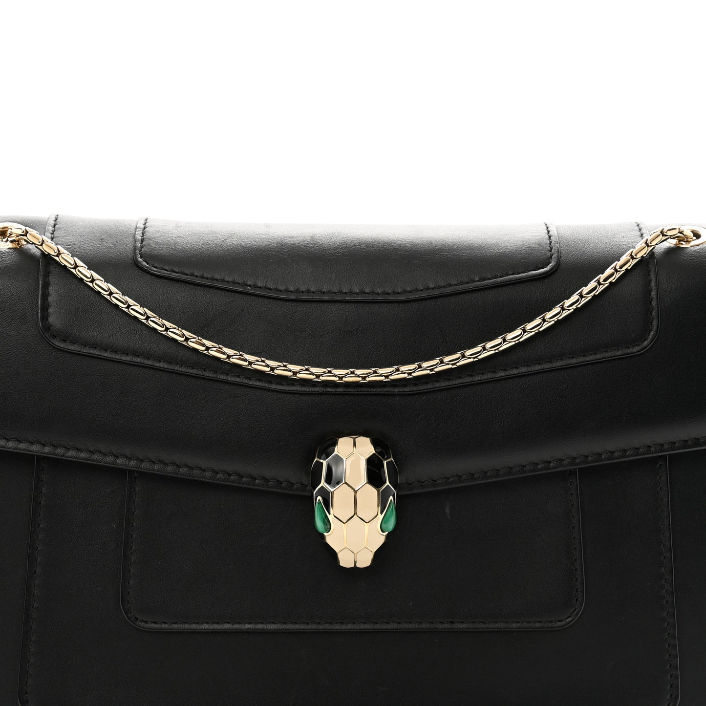 Calfskin Serpenti Forever Crossbody Bag Black