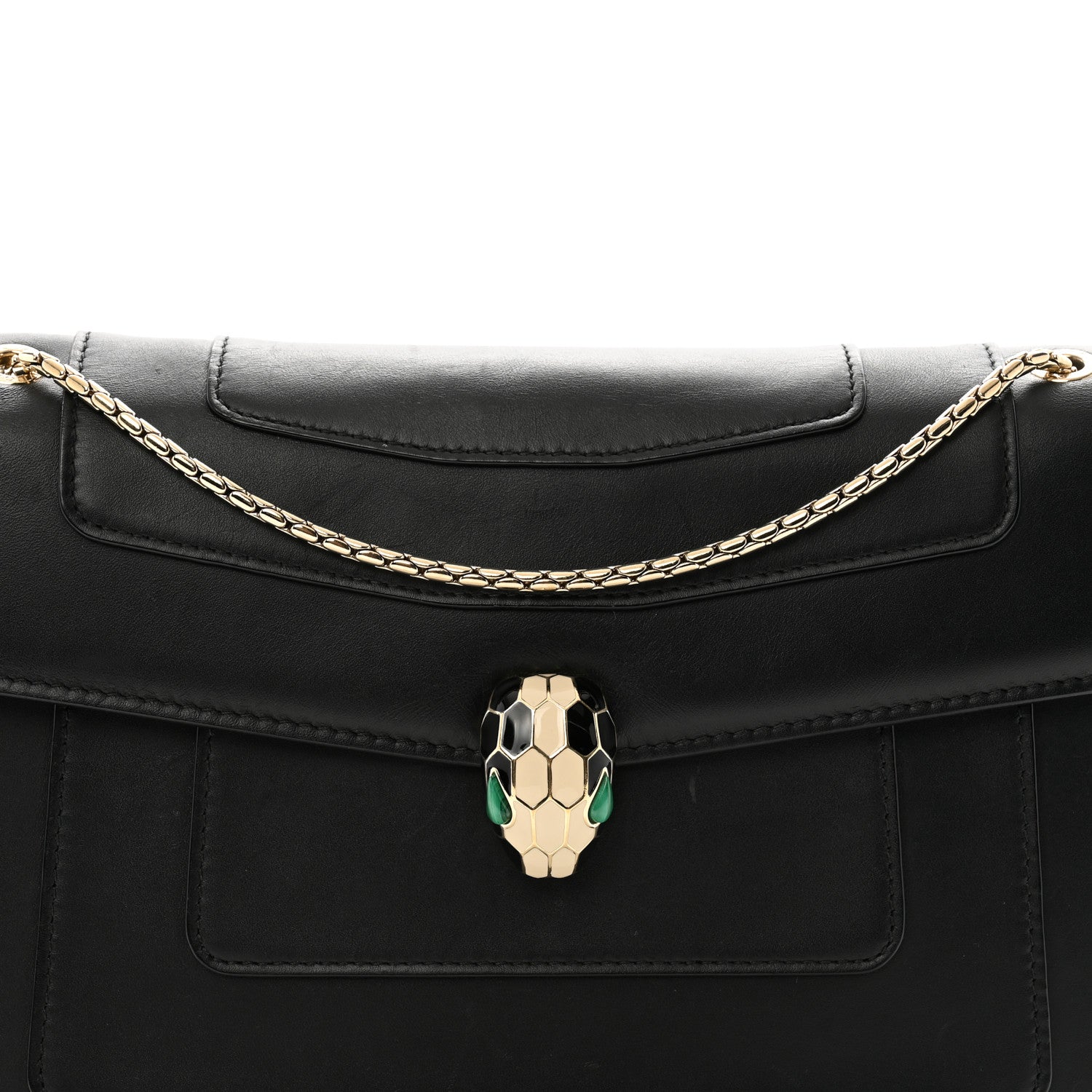 Bulgari Calfskin Serpenti Forever Crossbody Bag Black 10 of 16