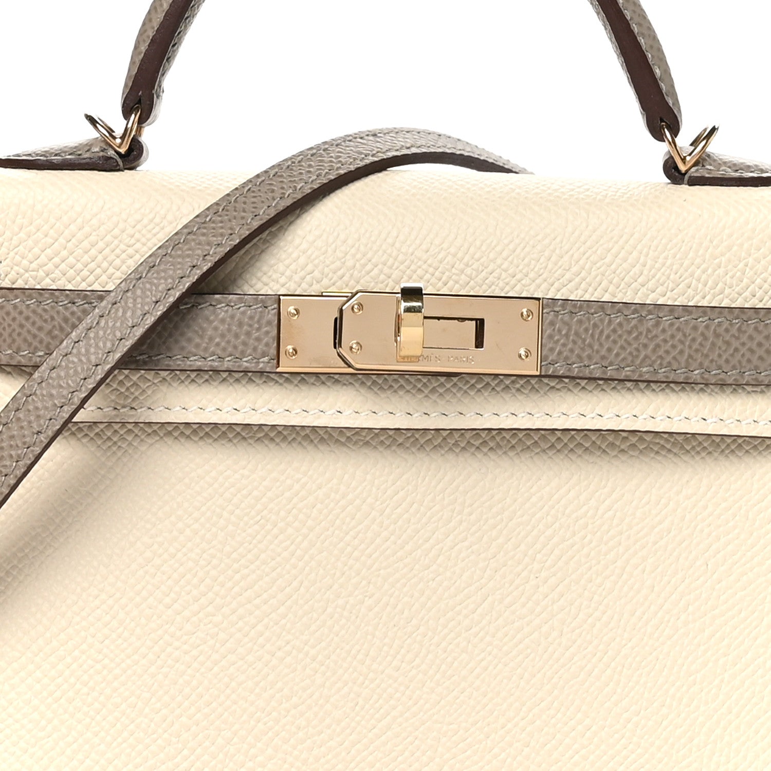 Hermes Epsom Horseshoe Mini Kelly Sellier 20 Craie Gris Asphalte 8 of 13