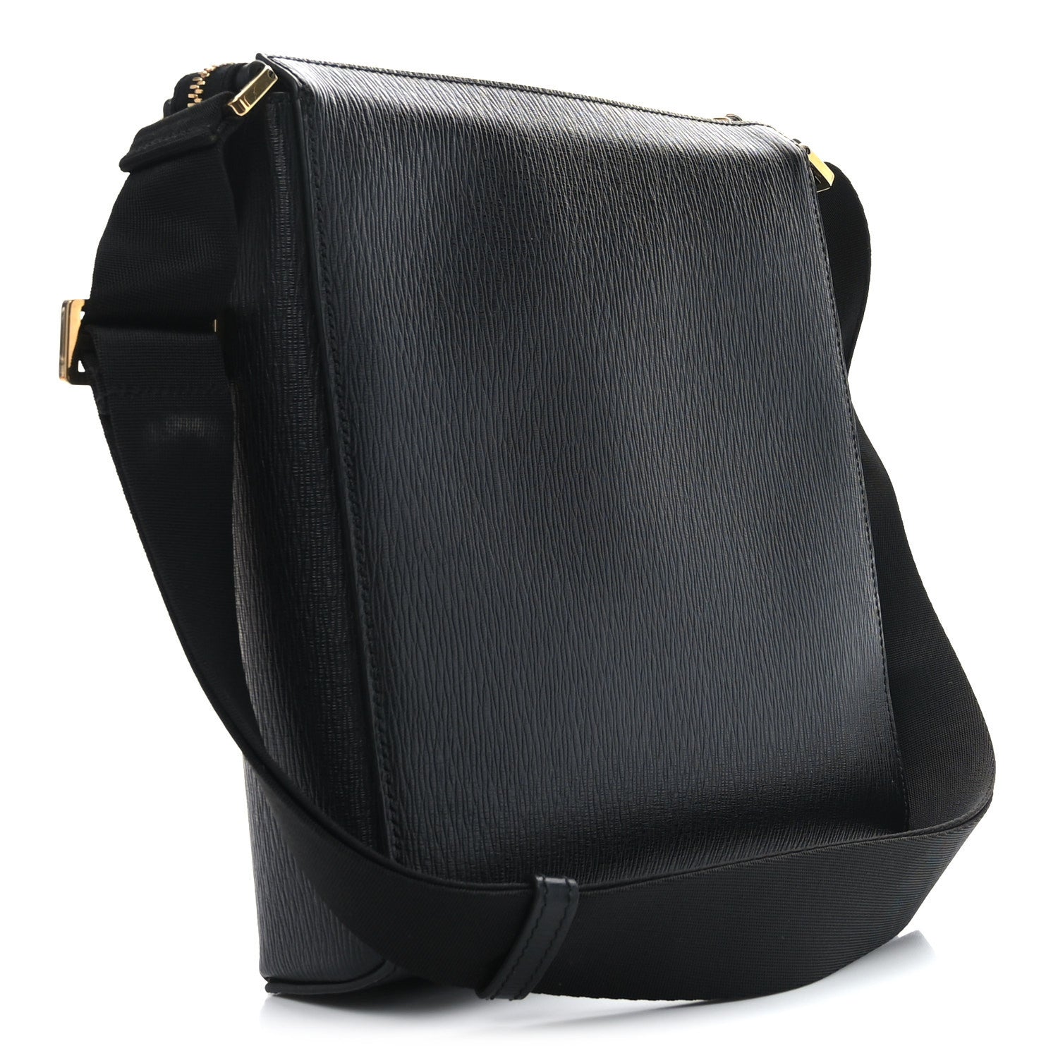 Salvatore Ferragamo Stamped Calfskin Revival 3.0 Crossbody Bag Black 3 of 8
