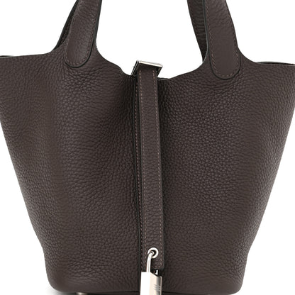 Hermes Taurillon Clemence Picotin Lock 18 PM Macassar 8 of 11