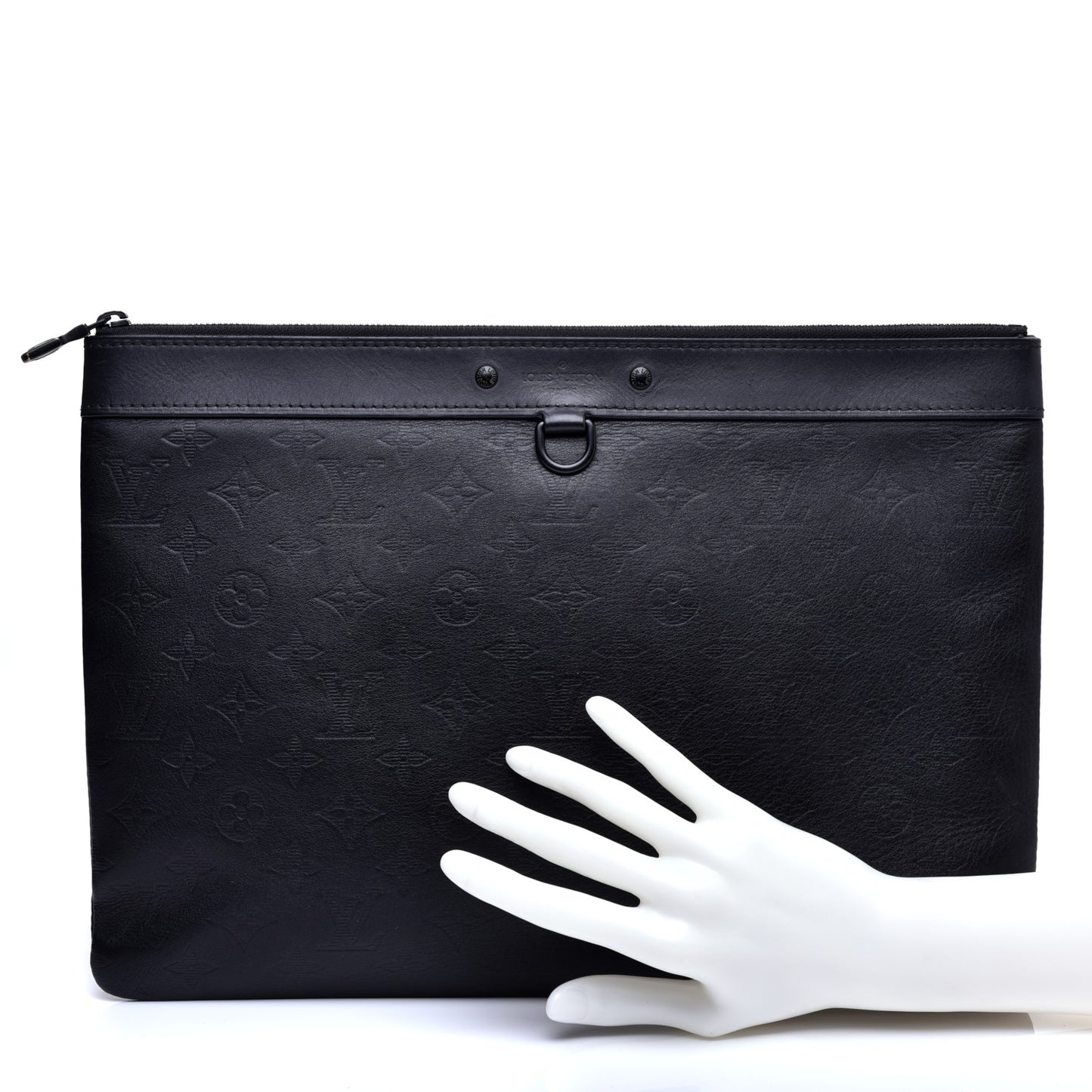 Calfskin Monogram Shadow Discovery Pochette Black