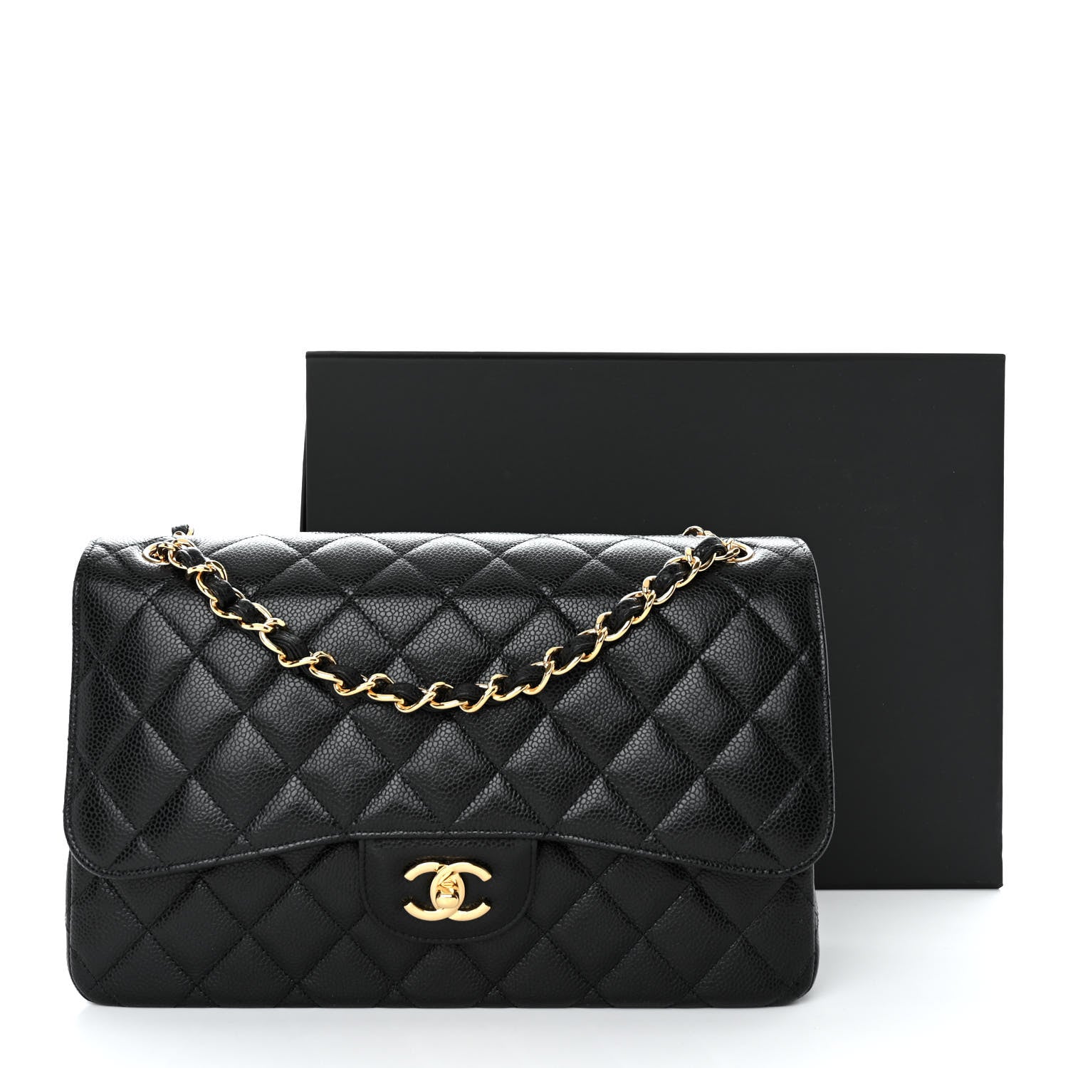 Chanel Caviar Quilted Jumbo Double Flap Black 11 of 11