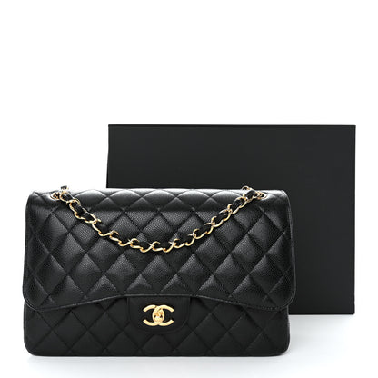 Chanel Caviar Quilted Jumbo Double Flap Black 11 of 11