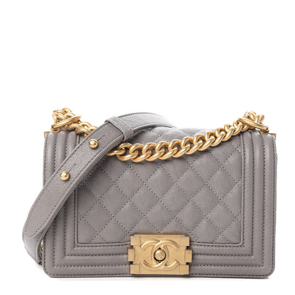 Chanel Caviar Quilted Small Boy Flap Grey 1 of 11
