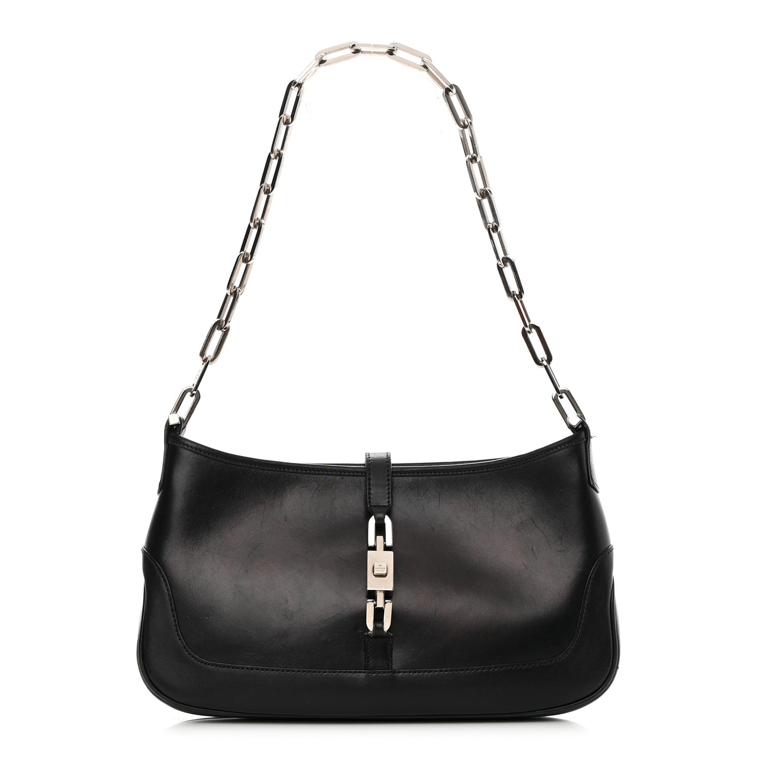 Gucci Calfskin Jackie O Chain Hobo Tan Black 1 of 15