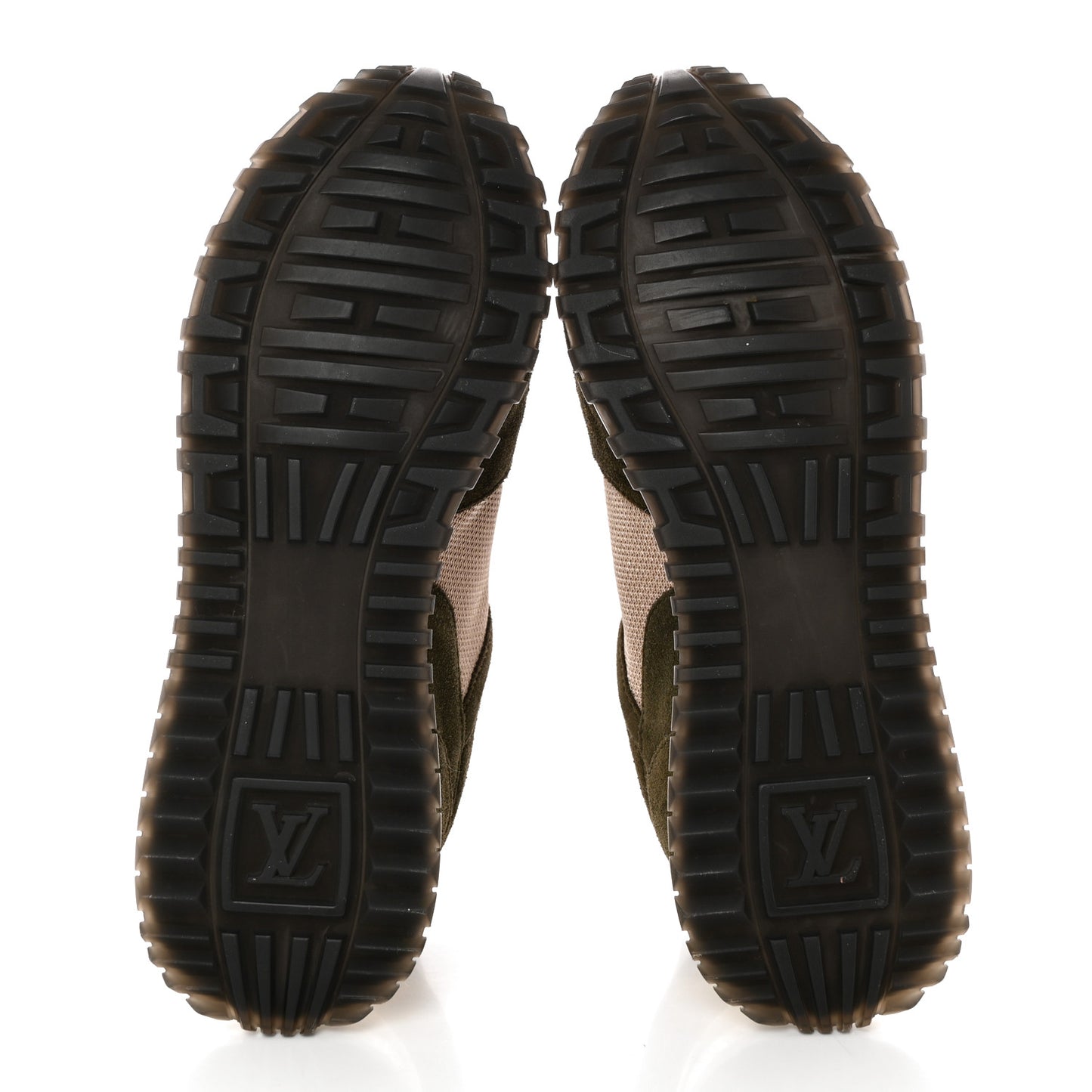 Calfskin Suede Run Away Sneakers 36 Green