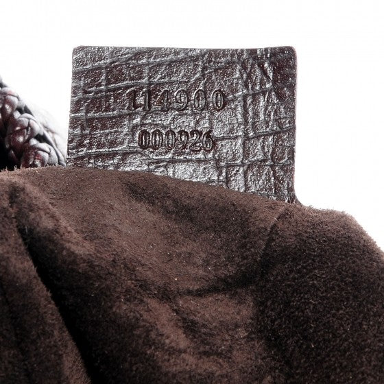 Ostrich Large Horsebit Chain Hobo Brown