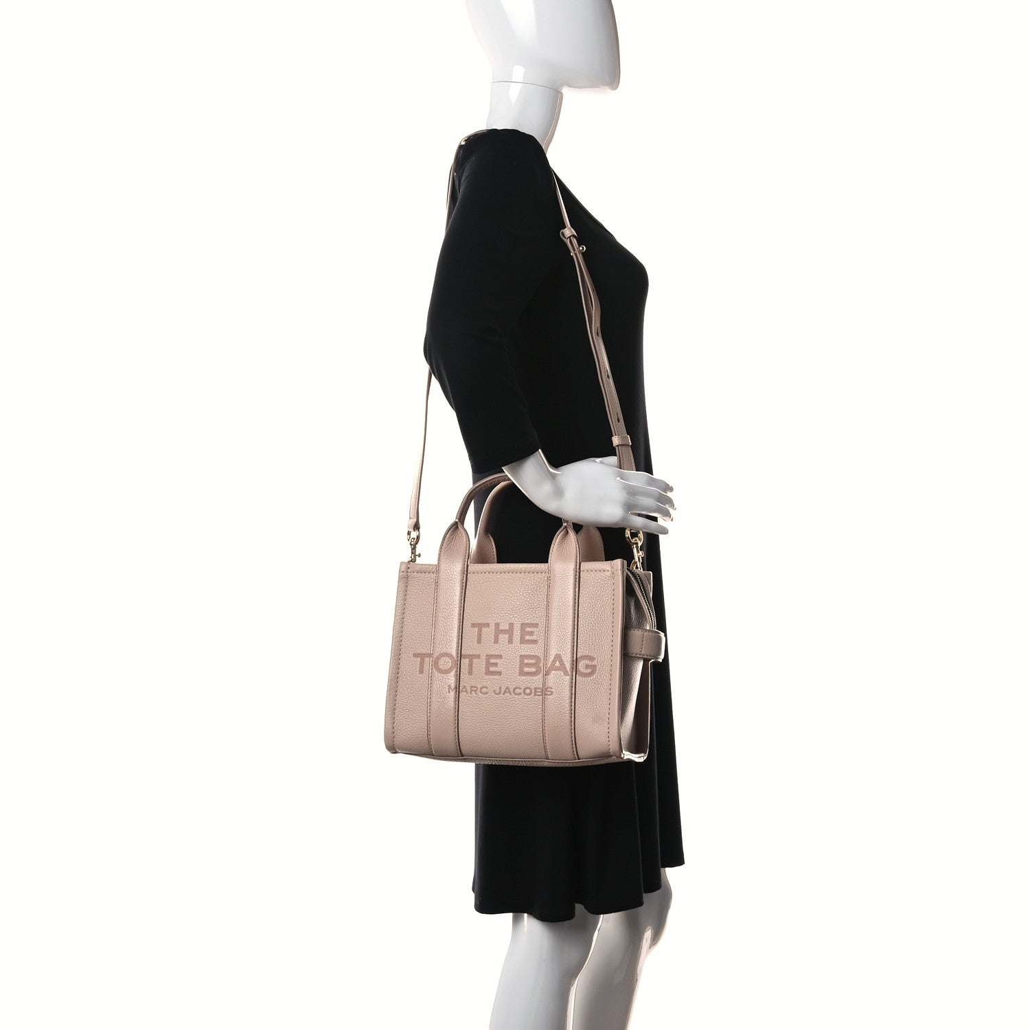Marc Jacobs Grained Calfskin Small The Tote Bag Rose Dust 2 of 10