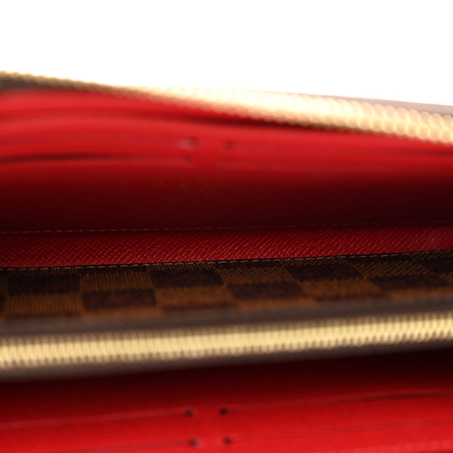 Damier Ebene Clemence Wallet Cherry