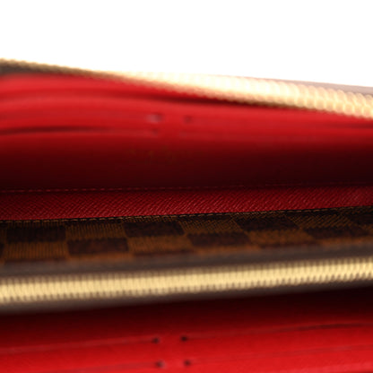 Louis Vuitton Damier Ebene Clemence Wallet Cherry 5 of 10