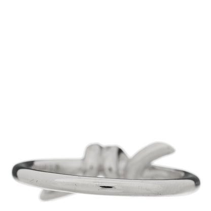 Tiffany 18K White Gold Diamond Small Knot Ring 47 4 3 of 5