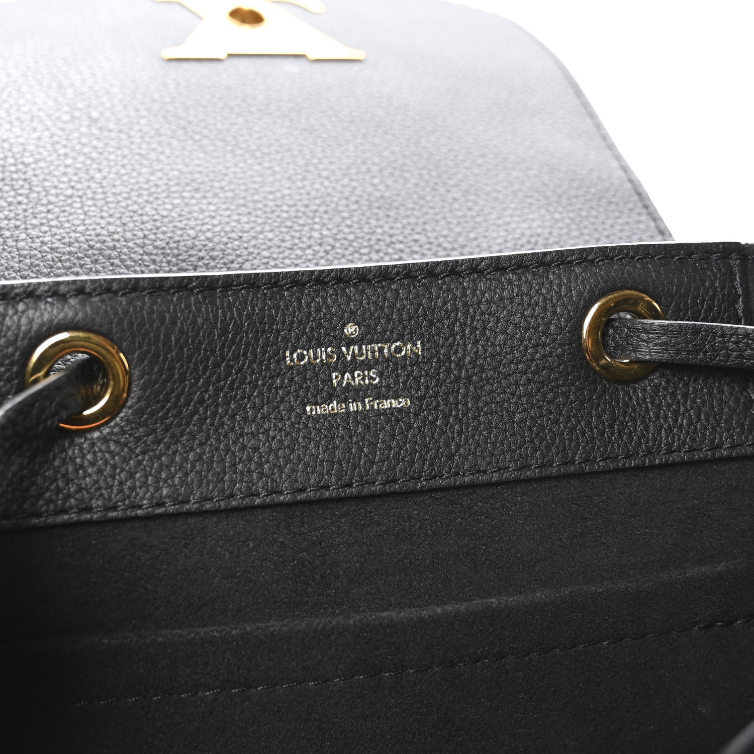 Louis Vuitton Calfskin Lockme Mini Backpack Black 1861796