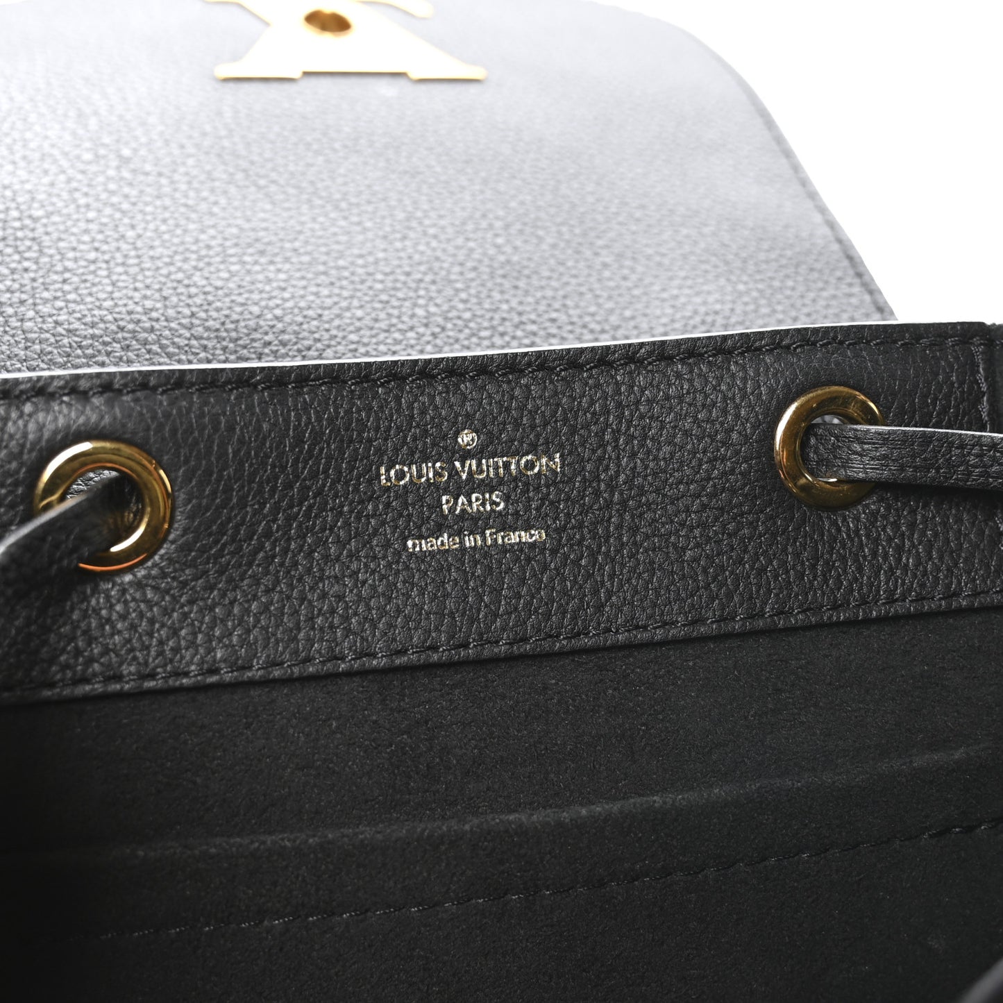 Calfskin Lockme Mini Backpack Black