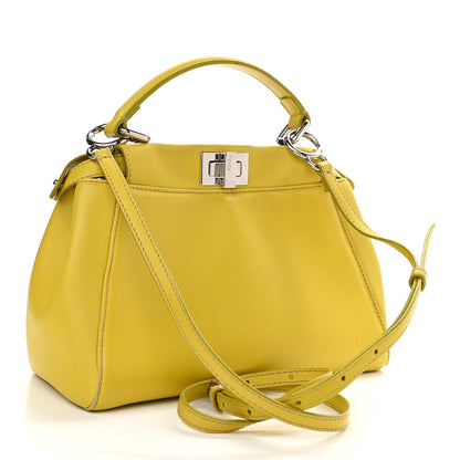 Fendi Nappa Mini Peekaboo Iconic Satchel Lime 3 of 12