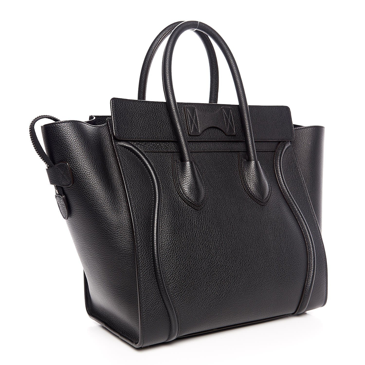 Celine Drummed Calfskin Mini Luggage Black 3 of 7
