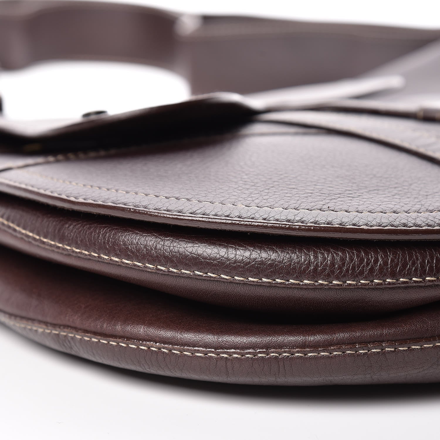 Christian Dior Calfskin Baudrier Saddle Bag Brown 9 of 11