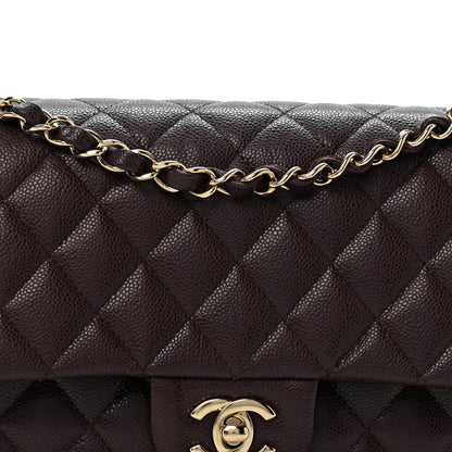 Chanel Caviar Quilted Medium Double Flap Dark Brown 8 of 12