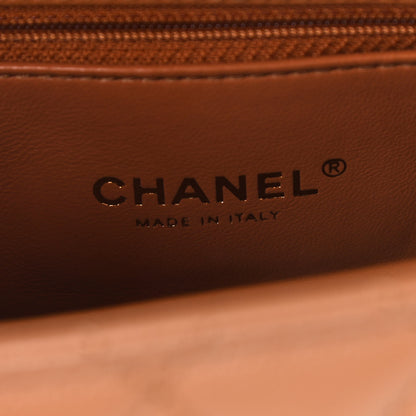 Chanel Caviar Quilted Lizard Embossed Mini Coco Handle Flap Brown 6 of 9