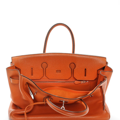Hermes Taurillon Clemence Birkin 35 Orange 20 of 30