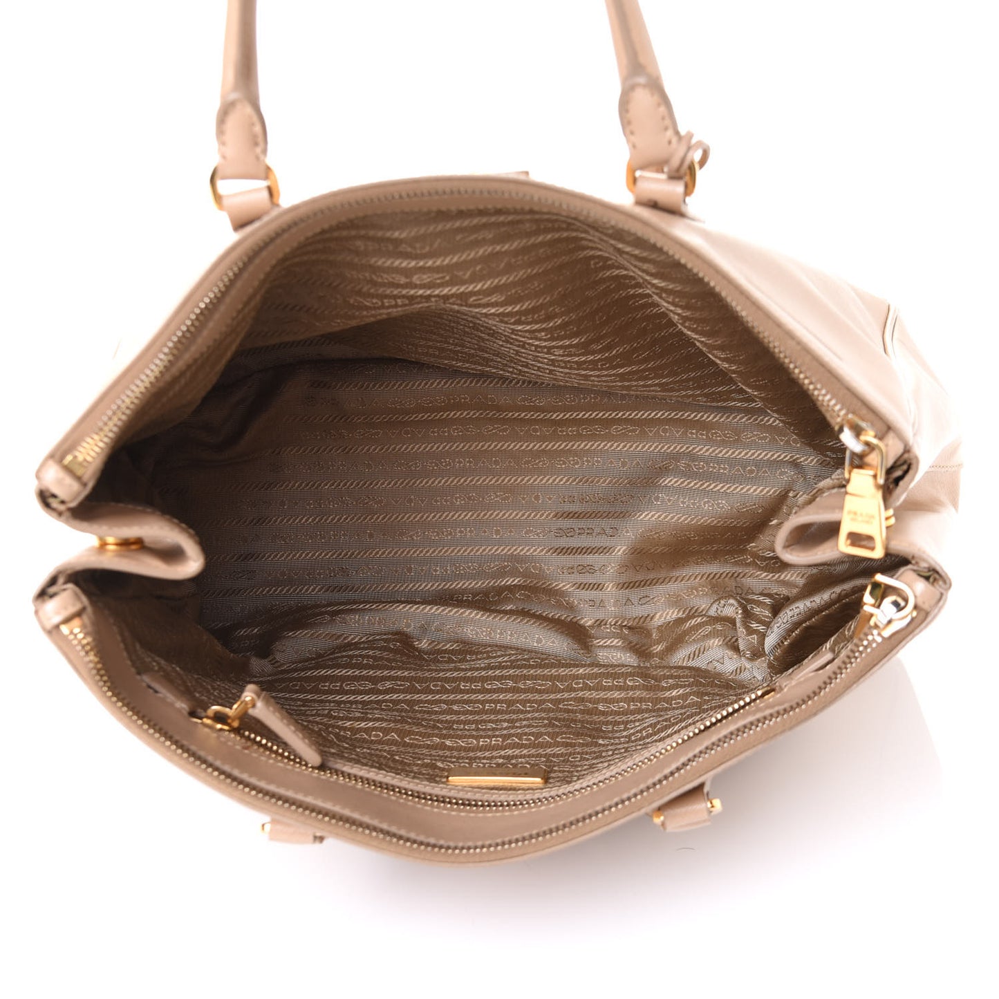 Saffiano Large Galleria Double Zip Tote Sabbia