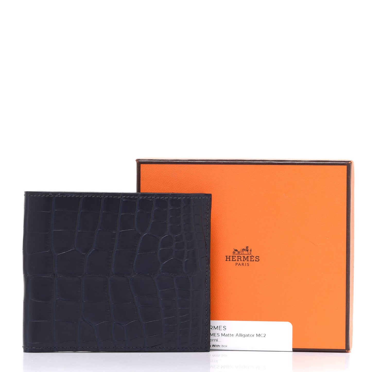 Matte Alligator Colorblock MC2 Copernic Compact Wallet Bleu Encre Bleu Electrique