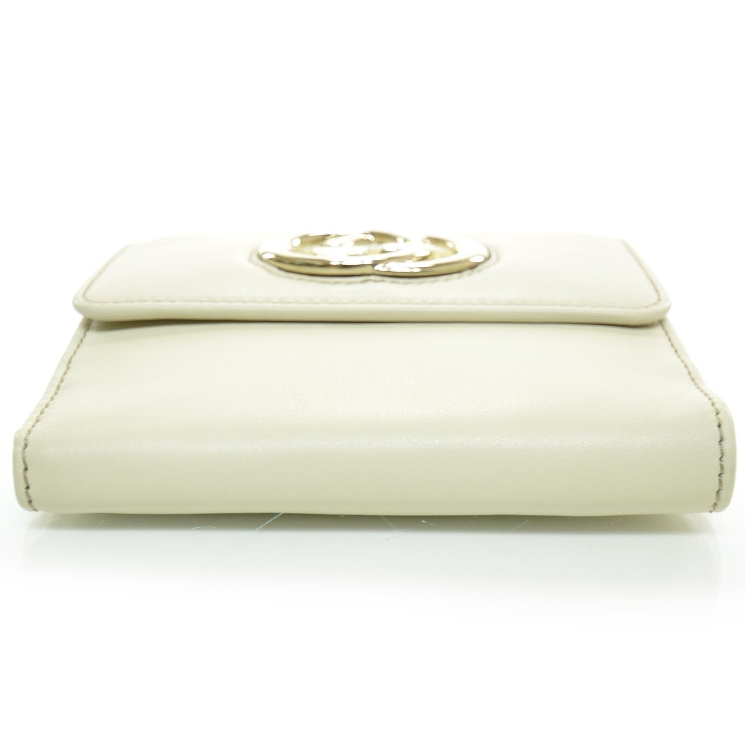 Gucci Leather Compact Britt Wallet Ivory 4 of 7