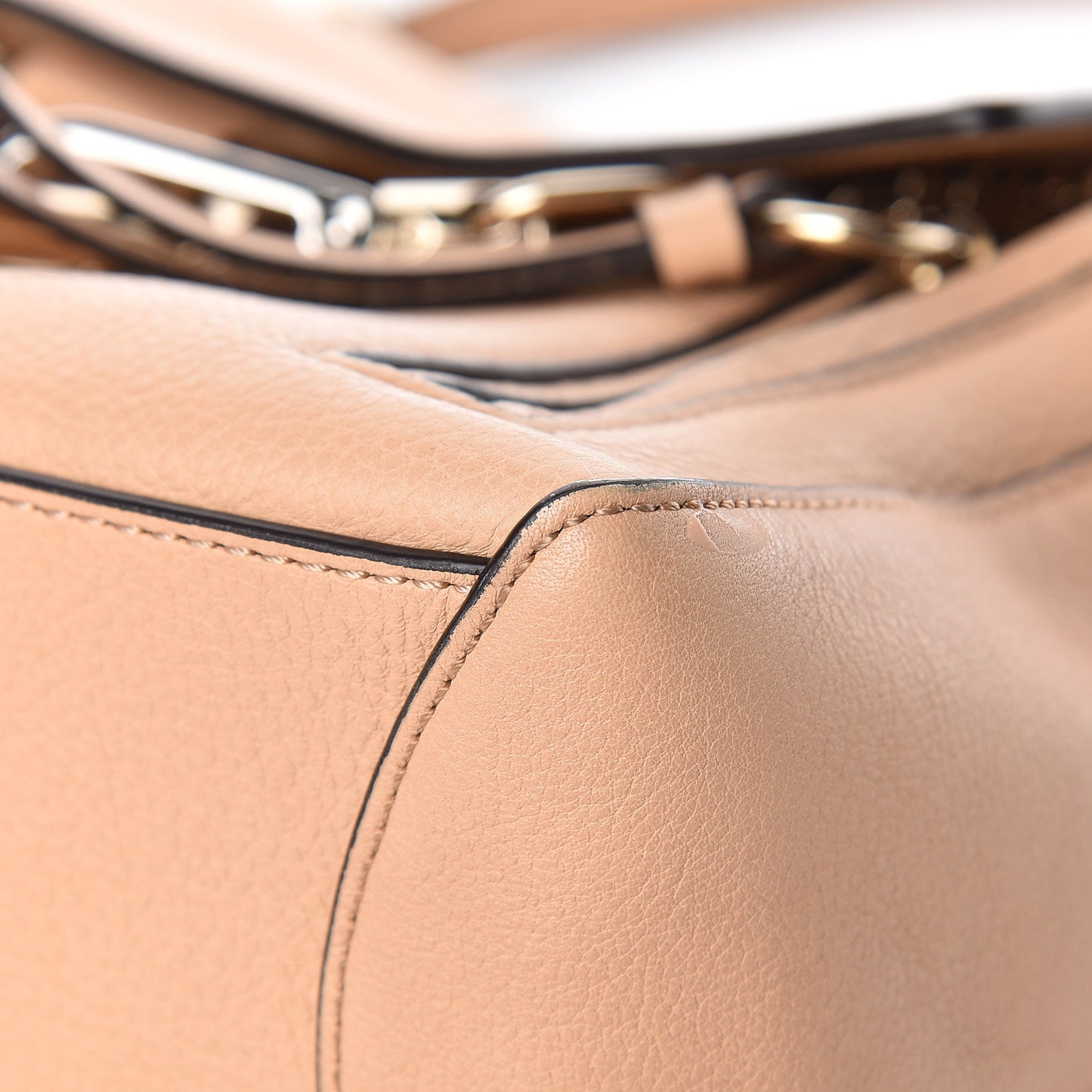 Calfskin Small Faye Day Shoulder Bag Blush Nude