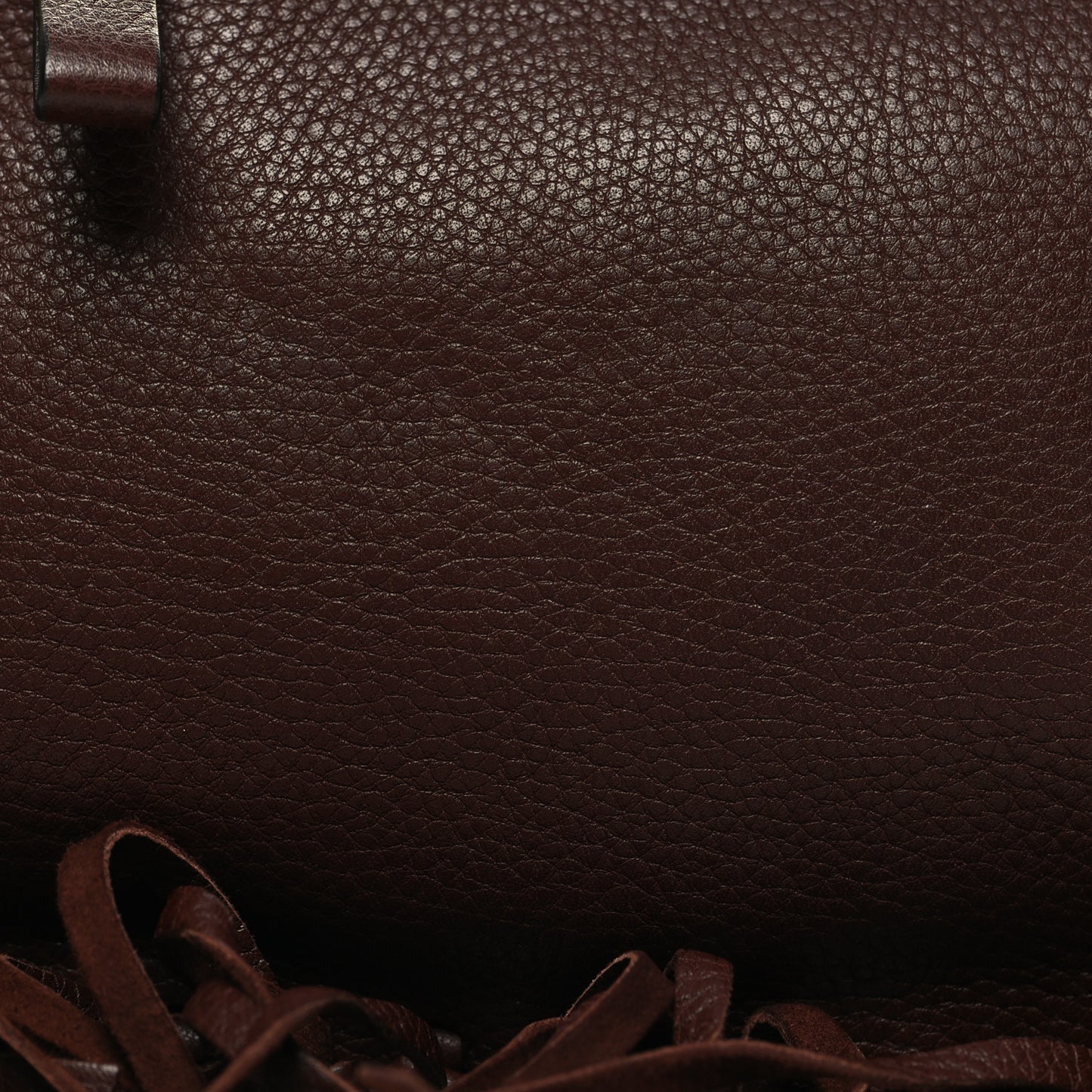 Calfskin C-Rockee Sagittarius Fringe Clutch Brown