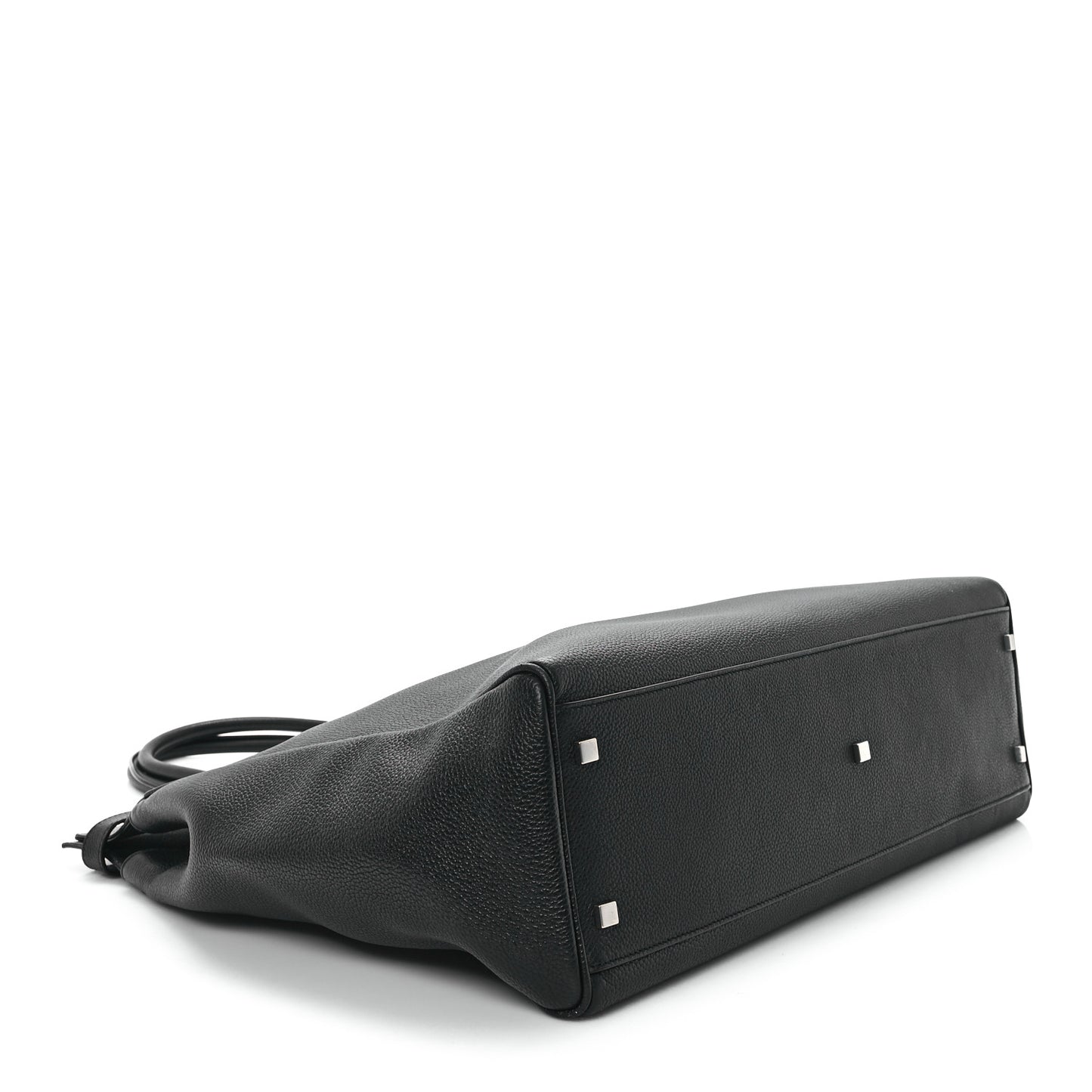 Grained Calfskin Manhattan North South Shopper Tote Black