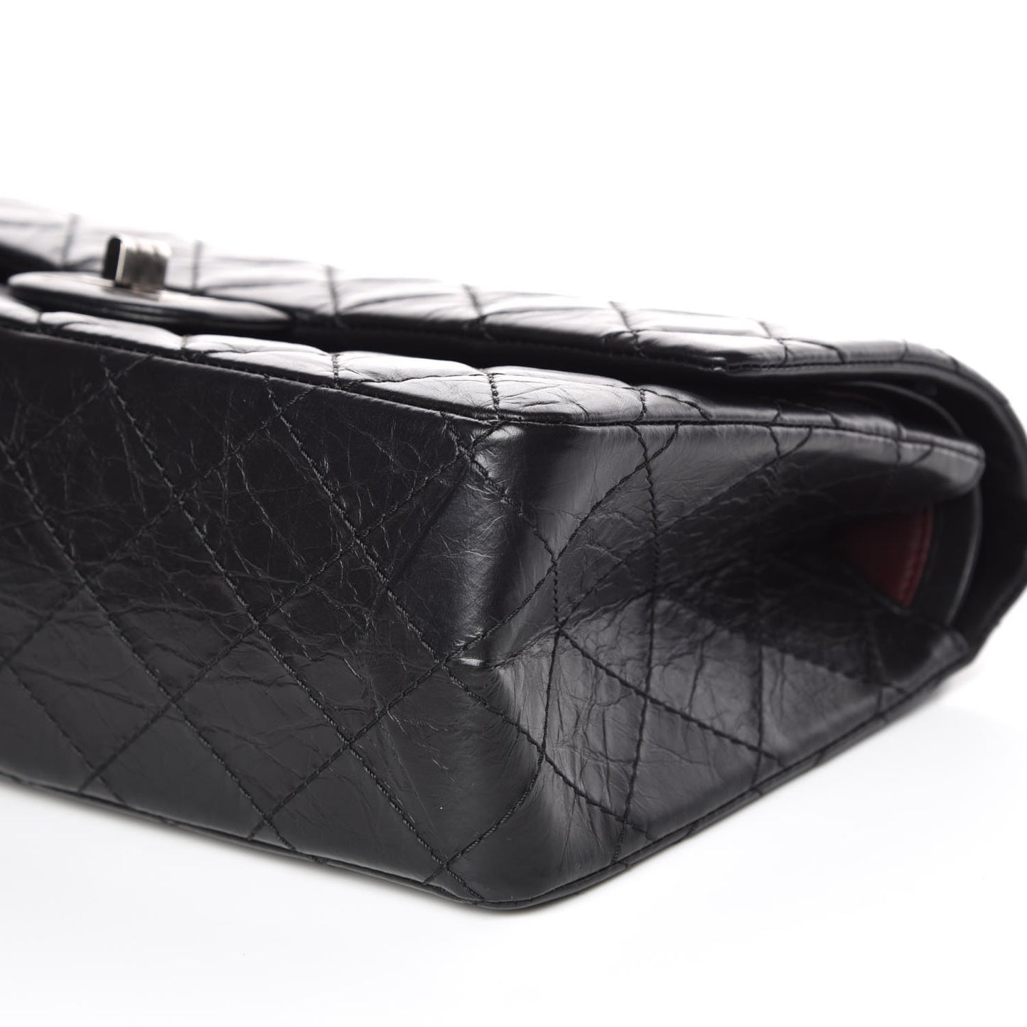 Aged Calfskin Quilted 2.55 Reissue 226 Flap Black