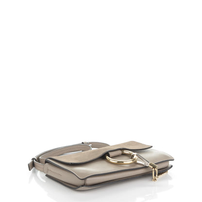 Chloe Suede Calfskin Small Faye Shoulder Bag Motty Grey 4 of 7