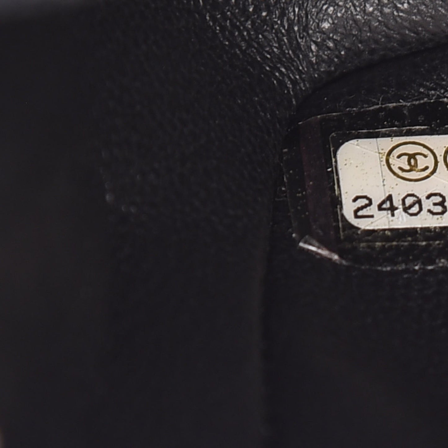 Crumpled Calfskin Quilted Mini Rectangular Flap So Black