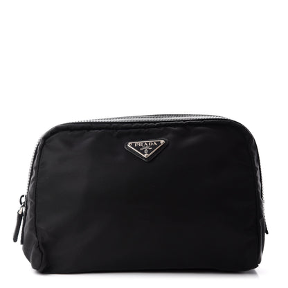 Prada Tessuto Nylon Saffiano Pouch Black 1 of 7