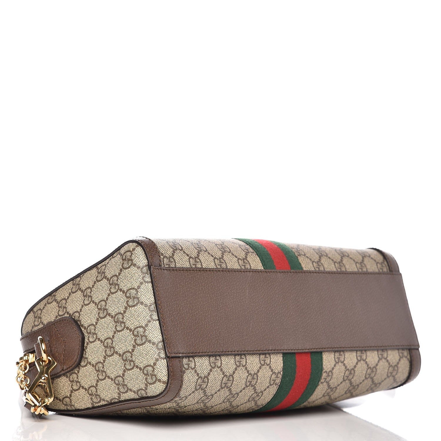 Gucci GG Supreme Monogram Web Medium Ophidia Boston Brown 5 of 8