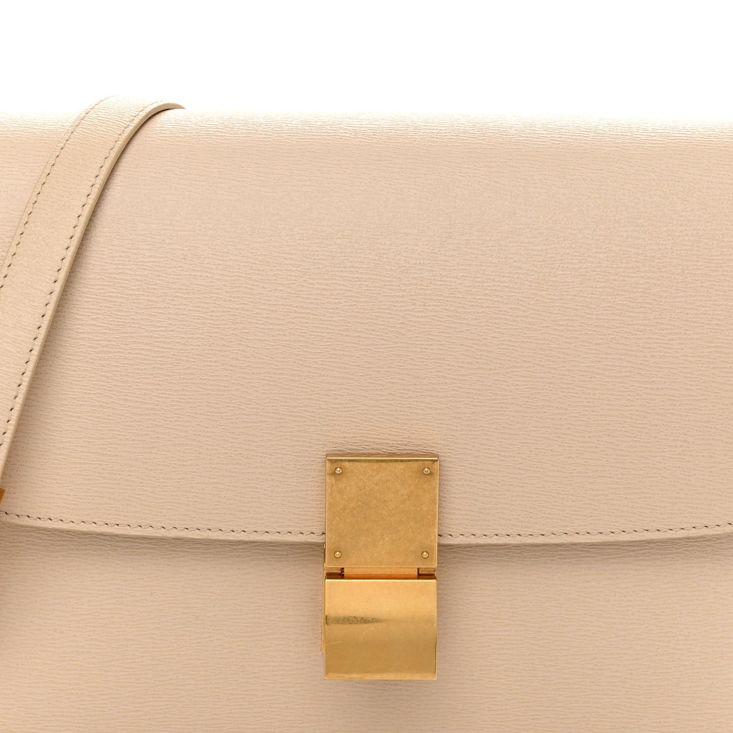 Liege Calfskin Medium Classic Box Flap Bag Powder