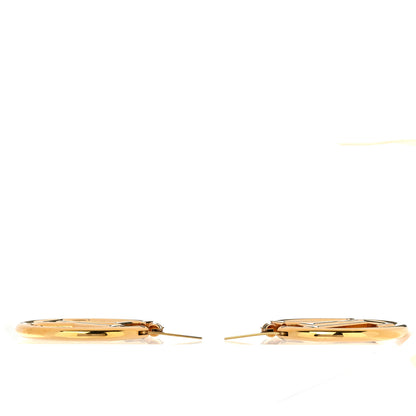 Louis Vuitton Metal Louise Hoop Earrings Gold 3 of 4