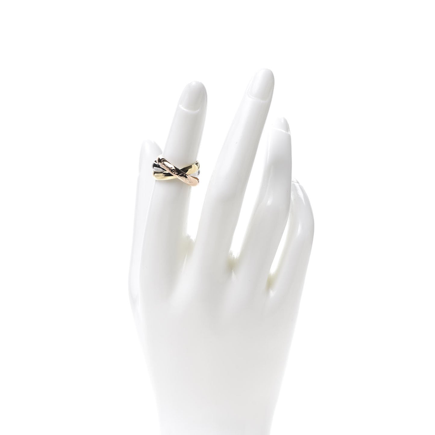 18K Pink Yellow White Gold Classic Les Must De Trinity Ring 51 5.75