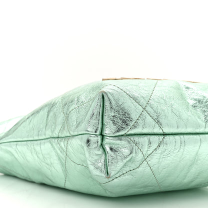 Chanel Metallic Calfskin Quilted Mini Chanel 22 Green 9 of 10