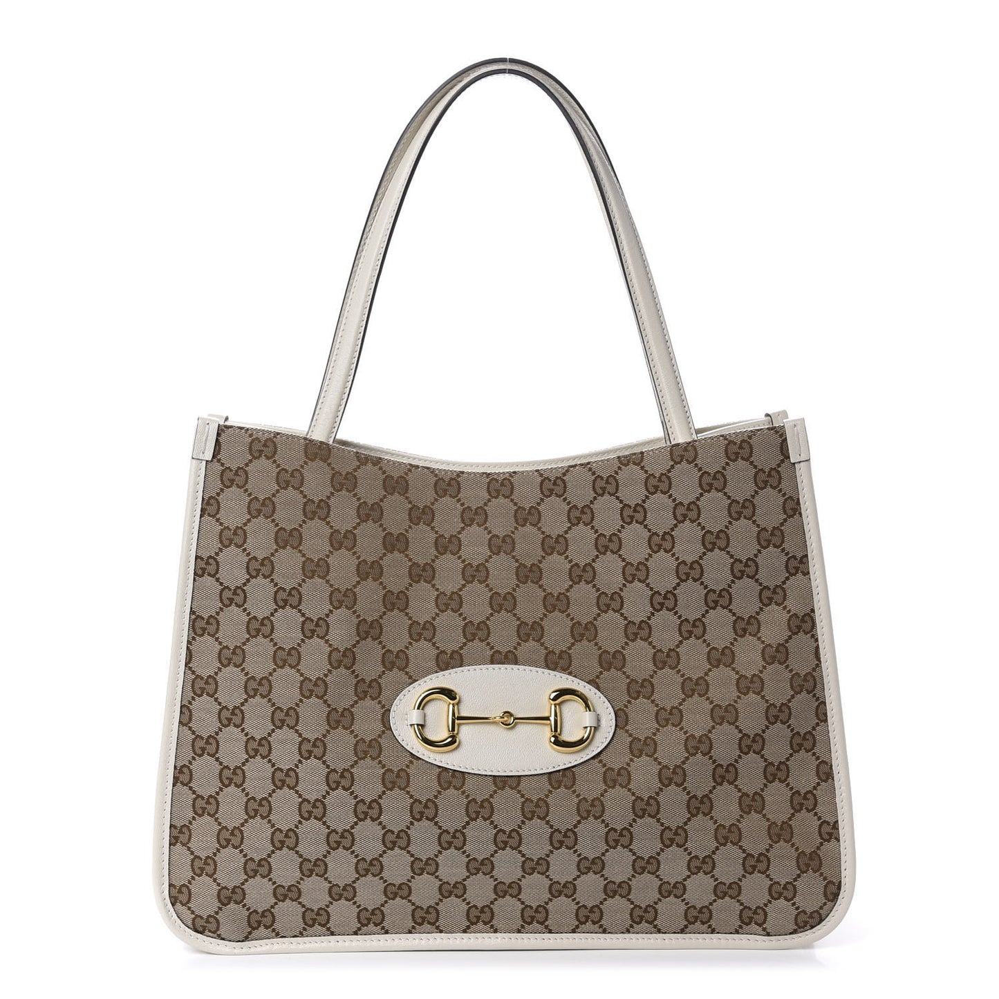Monogram New Sakai Calfskin Lux Horsebit 1955 Tote Beige Ebony Mystic White