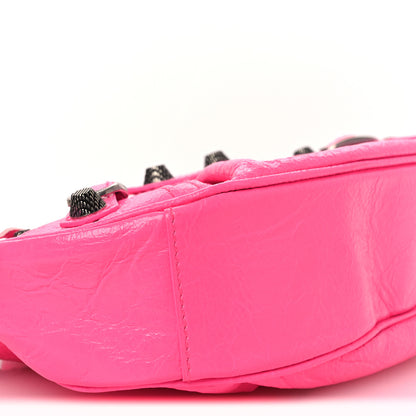 Balenciaga Agneau Arena Le Cagole Shoulder Bag XS Hot Pink 9 of 11