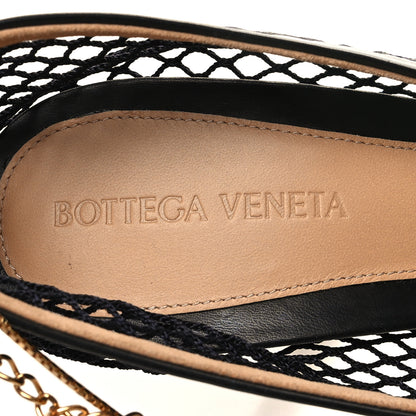 Bottega Veneta Mesh Calfskin Chain Stretch Pumps 39.5 Black 7 of 7