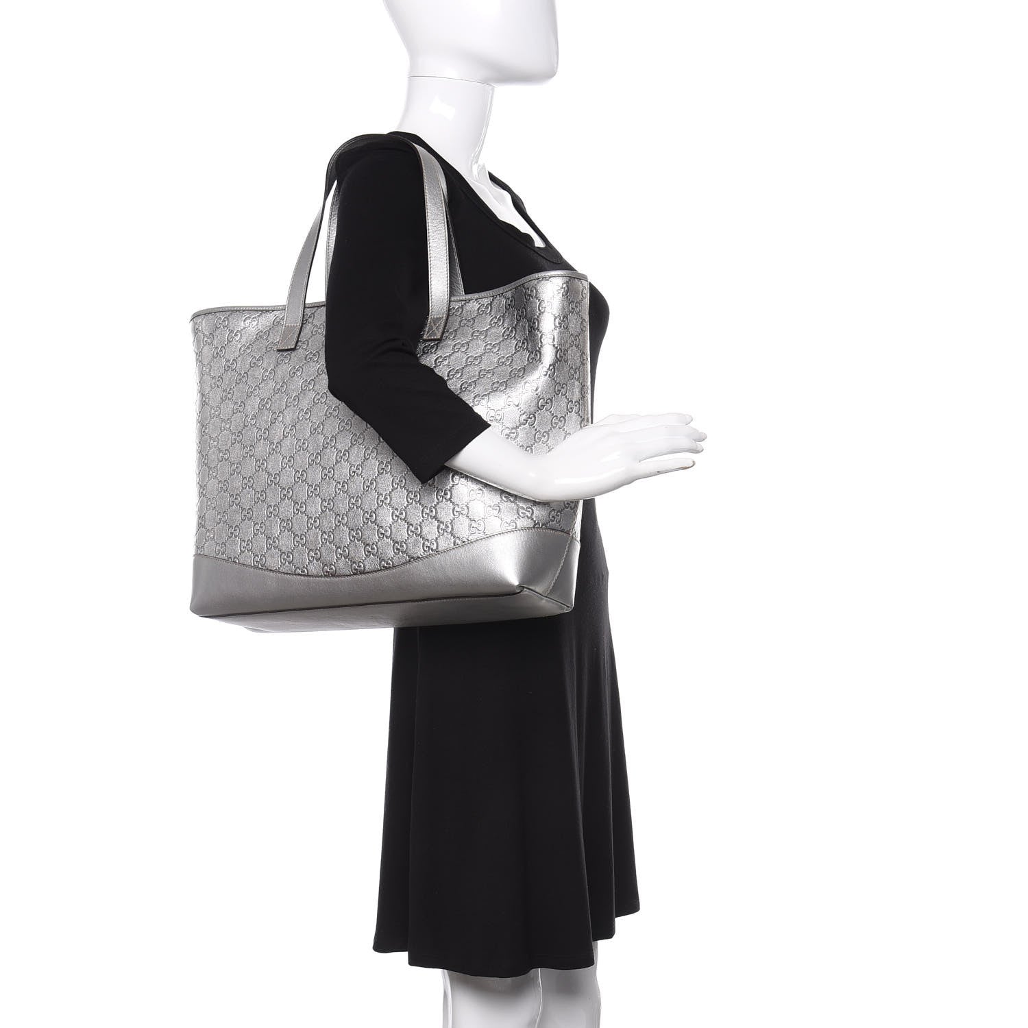 Gucci Guccissima Large Tote Silver 2 of 11