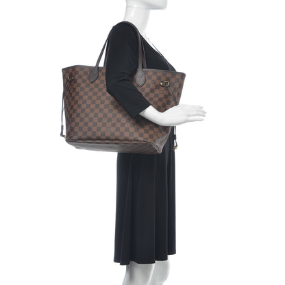 Louis Vuitton Damier Ebene Neo Neverfull MM Rose Ballerine 2 of 10