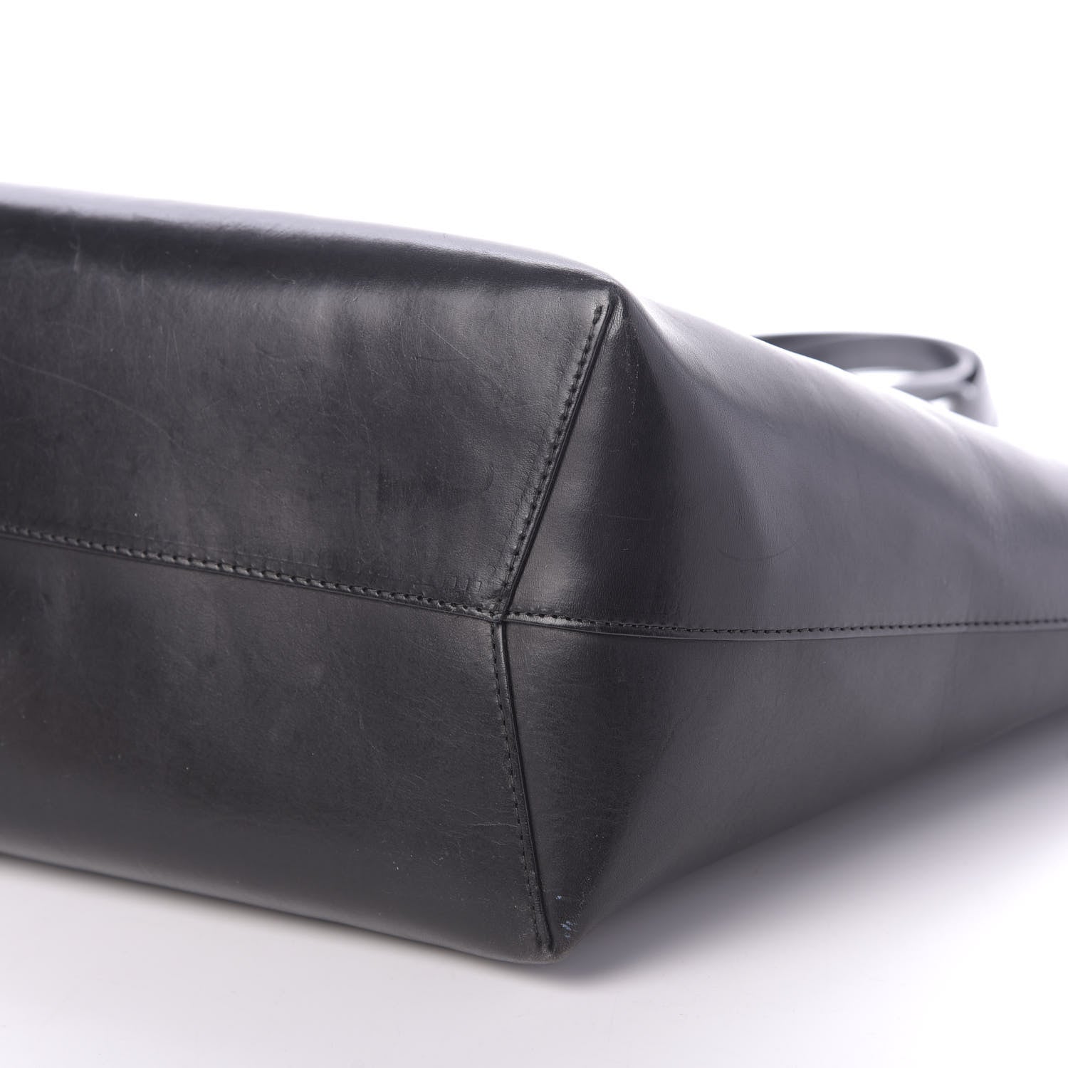 Mansur Gavriel Calfskin Shopping Tote Black Blu 8 of 13