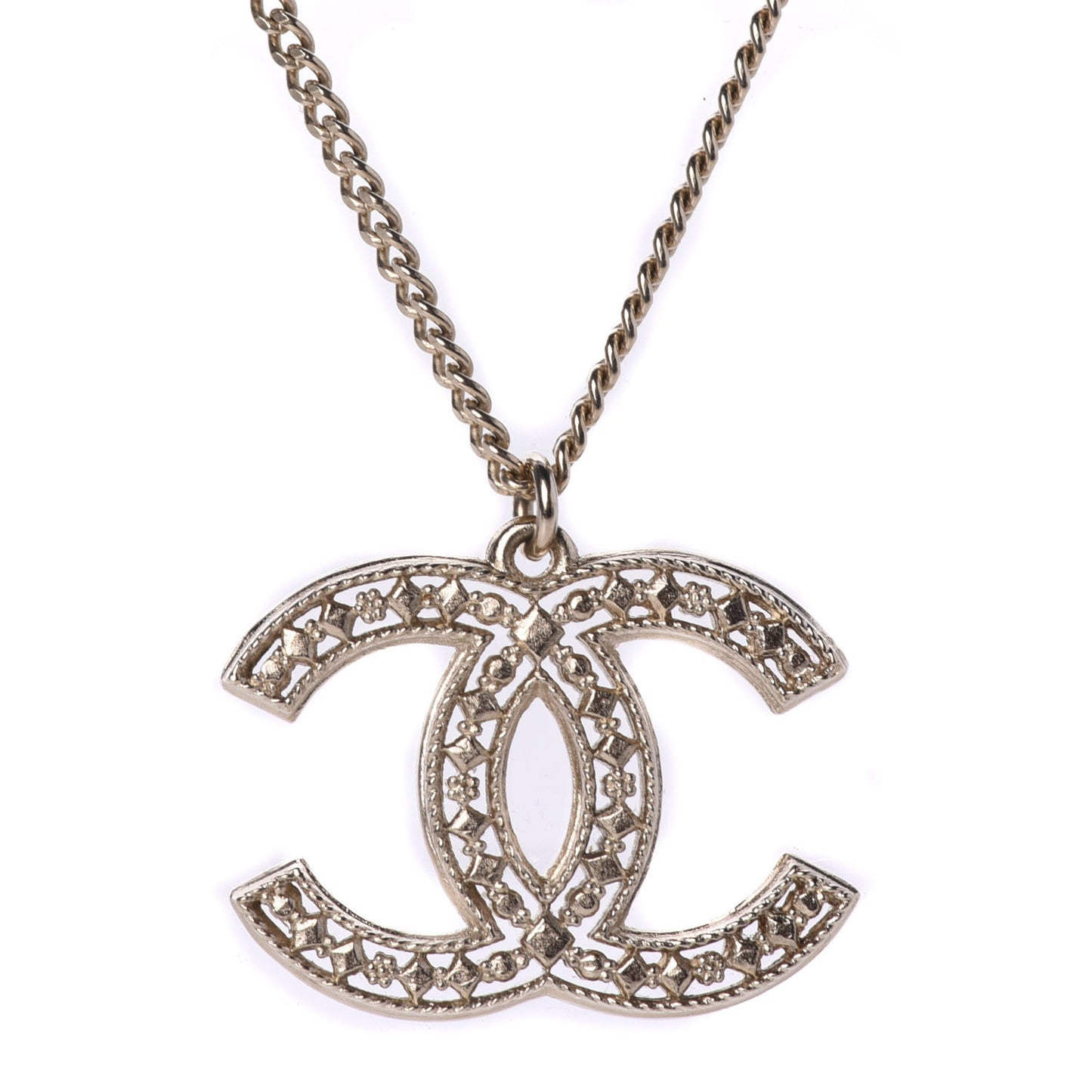 CC Pendant Necklace Gold