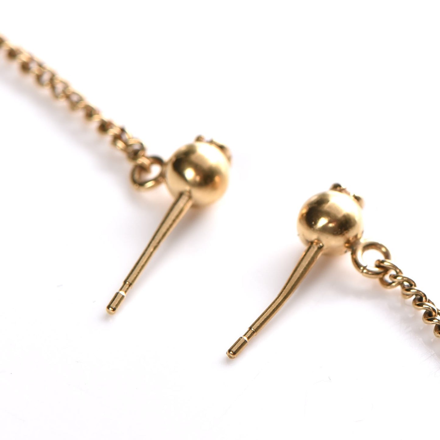 CC Drop Earrings Matte Gold