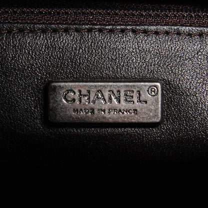 Chanel Python Cerf Shopper Tote Dark Brown 6 of 7