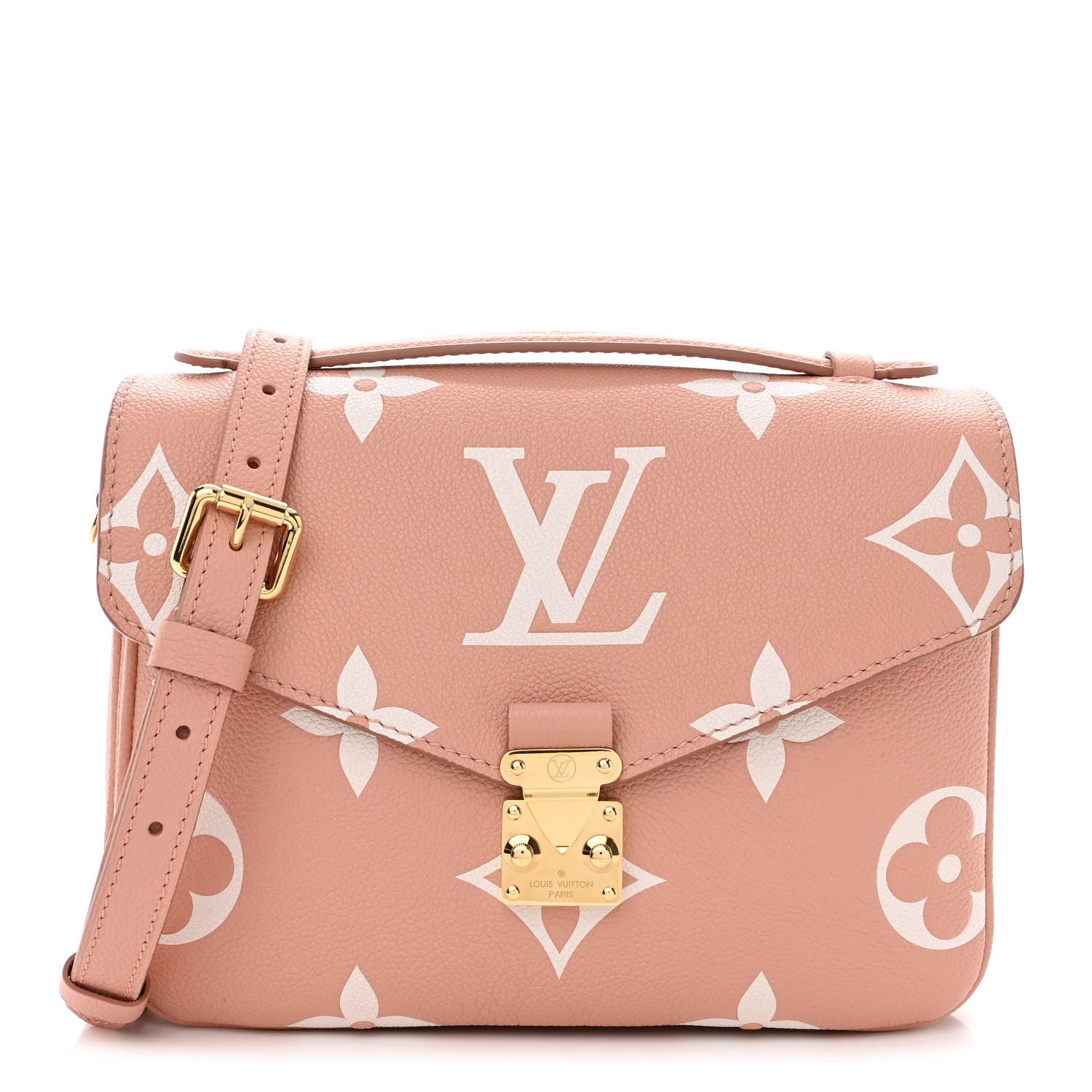 Louis Vuitton Empreinte Monogram Giant Pochette Metis Rose Trianon Cream 1 of 10